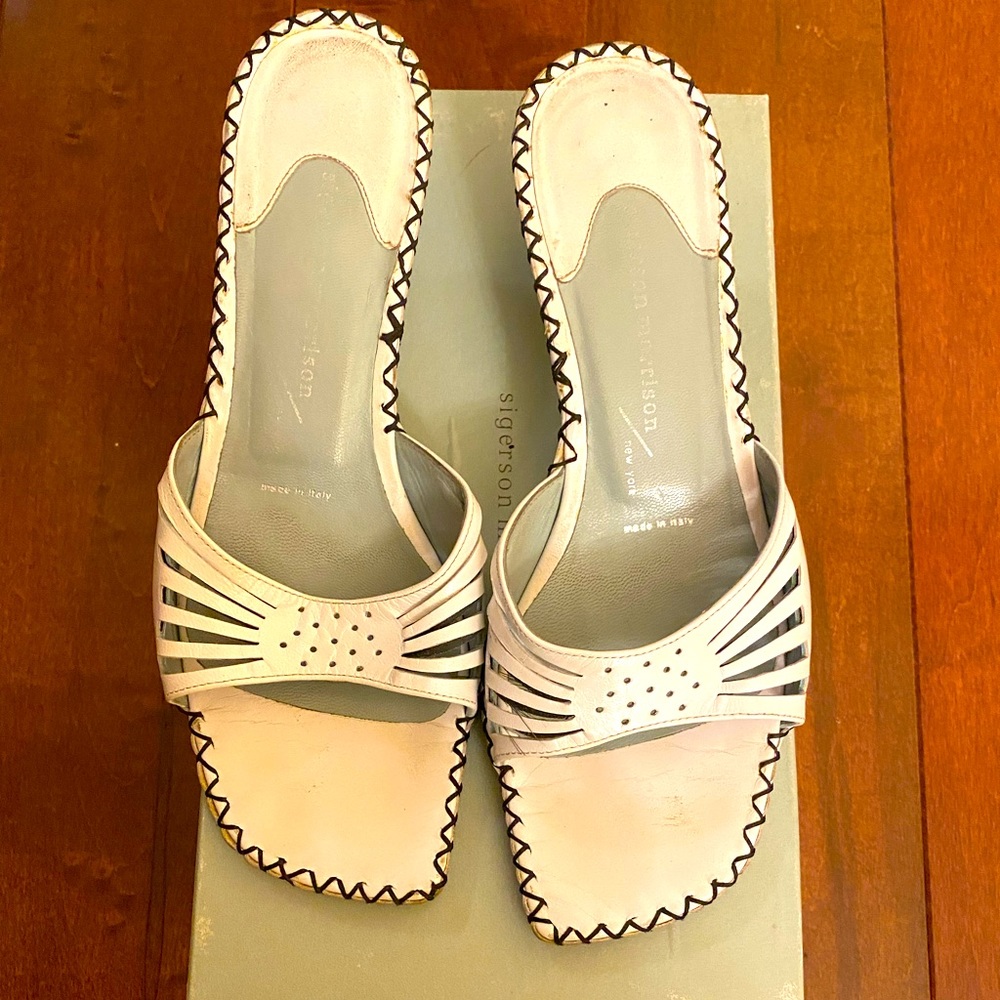 Sigerson Morrison White Leather sandals